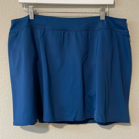 Keeprone swim skirt mid waist tankini bottom 20W Navy Blue - Picture 4 of 11